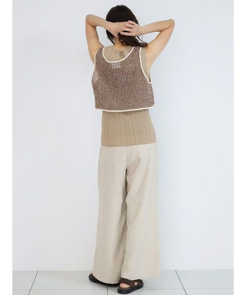 FIKA.(フィーカ)の「Mix knit tank top(その他トップス・レディース・ブラウン/ダークブラウン・MEDIUM)」の9枚目の写真