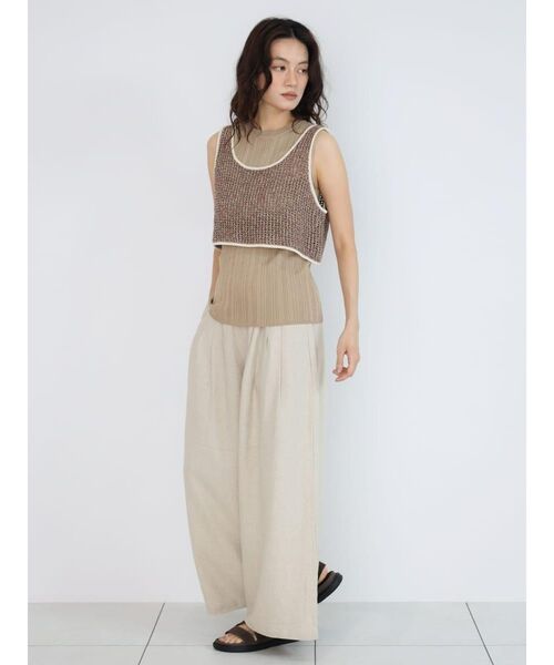FIKA.(フィーカ)の「Mix knit tank top(その他トップス・レディース・ブラウン/ダークブラウン・MEDIUM)」の10枚目の写真