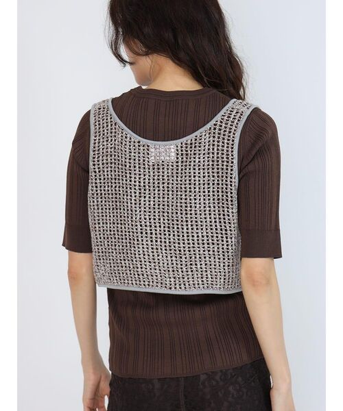 FIKA.(フィーカ)の「Mix knit tank top(その他トップス・レディース・ブラウン/ダークブラウン・MEDIUM)」の15枚目の写真