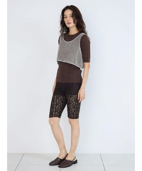 FIKA.(フィーカ)の「Mix knit tank top(その他トップス・レディース・ブラウン/ダークブラウン・MEDIUM)」の18枚目の写真