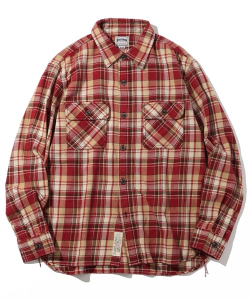 CORPUS TOKYO（コーパス トーキョー）の「【HOUSTON/ヒューストン】VINTAGE CHECK FLANNEL SHIRT/ヴィンテージ チェックフランネルシャツ（シャツ/ブラウス・メンズ・バーガンディー/ネイビー/ブラウン・M/L/XL）」の3枚目の写真