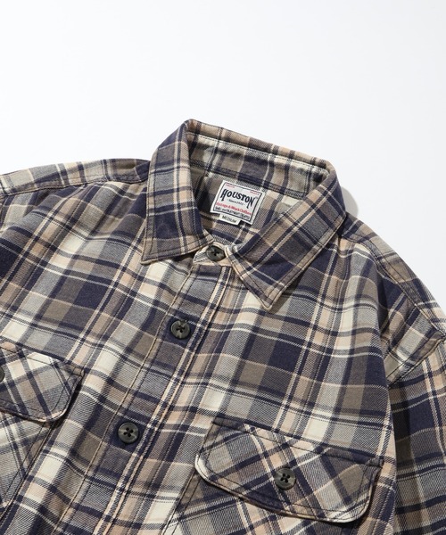 CORPUS TOKYO（コーパス トーキョー）の「【HOUSTON/ヒューストン】VINTAGE CHECK FLANNEL SHIRT/ヴィンテージ チェックフランネルシャツ（シャツ/ブラウス・メンズ・バーガンディー/ネイビー/ブラウン・M/L/XL）」の5枚目の写真