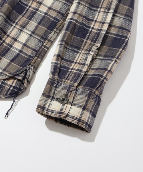 CORPUS TOKYO（コーパス トーキョー）の「【HOUSTON/ヒューストン】VINTAGE CHECK FLANNEL SHIRT/ヴィンテージ チェックフランネルシャツ（シャツ/ブラウス・メンズ・バーガンディー/ネイビー/ブラウン・M/L/XL）」の11枚目の写真