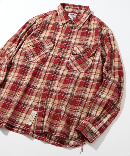 CORPUS TOKYO（コーパス トーキョー）の「【HOUSTON/ヒューストン】VINTAGE CHECK FLANNEL SHIRT/ヴィンテージ チェックフランネルシャツ（シャツ/ブラウス・メンズ・バーガンディー/ネイビー/ブラウン・M/L/XL）」の7枚目の写真