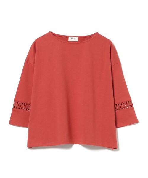 BEAMS HEART（ビームスハート）の「袖 レース プルオーバー（Tシャツ/カットソー・レディース・チャコールグレー/レッド系その他7/ライトグレー/オフホワイト・FREE）」の4枚目の写真
