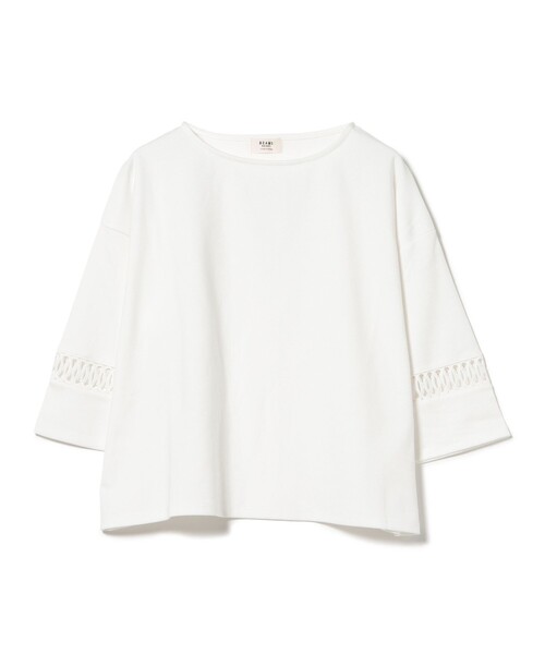 BEAMS HEART（ビームスハート）の「袖 レース プルオーバー（Tシャツ/カットソー・レディース・チャコールグレー/レッド系その他7/ライトグレー/オフホワイト・FREE）」の21枚目の写真