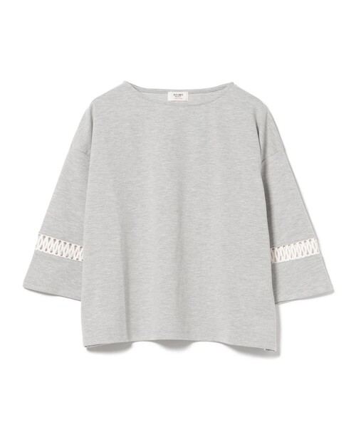 BEAMS HEART（ビームスハート）の「袖 レース プルオーバー（Tシャツ/カットソー・レディース・チャコールグレー/レッド系その他7/ライトグレー/オフホワイト・FREE）」の18枚目の写真
