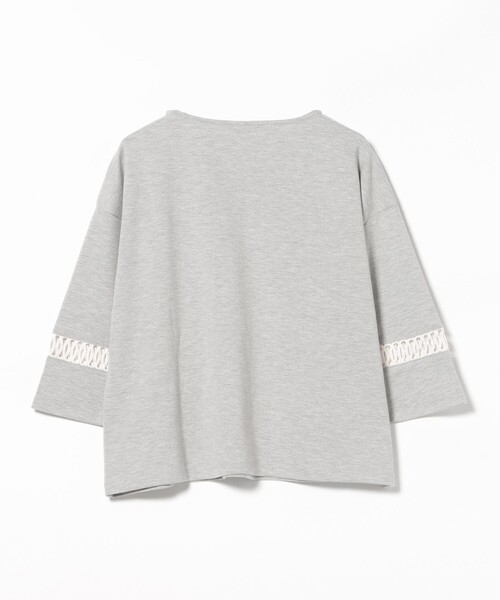 BEAMS HEART（ビームスハート）の「袖 レース プルオーバー（Tシャツ/カットソー・レディース・チャコールグレー/レッド系その他7/ライトグレー/オフホワイト・FREE）」の15枚目の写真