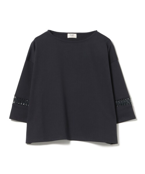 BEAMS HEART（ビームスハート）の「袖 レース プルオーバー（Tシャツ/カットソー・レディース・チャコールグレー/レッド系その他7/ライトグレー/オフホワイト・FREE）」の12枚目の写真