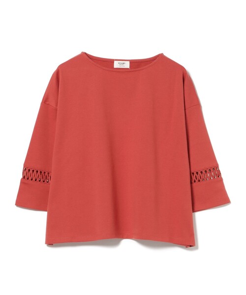 BEAMS HEART（ビームスハート）の「袖 レース プルオーバー（Tシャツ/カットソー・レディース・チャコールグレー/レッド系その他7/ライトグレー/オフホワイト・FREE）」の9枚目の写真