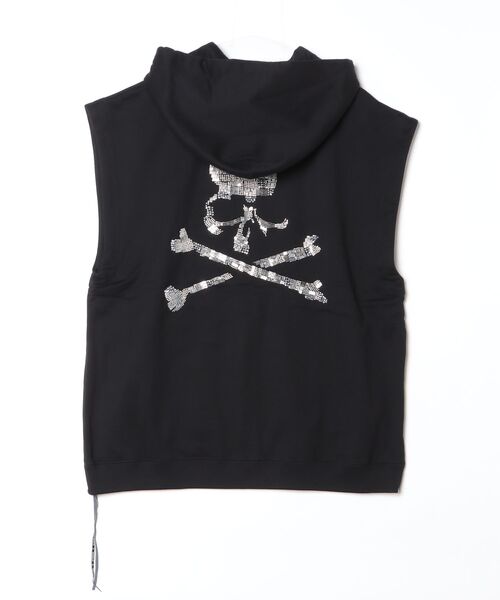 mastermind JAPAN(マスターマインド)の「BOXY HAND BEADED SLEEVELESS HOODIE(パーカー・メンズ・ブラック・XL)」の3枚目の写真