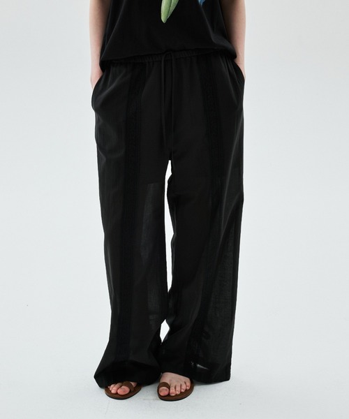 Mardi Mercredi(マルディメクルディ)の「SHEER COTTON PANTS LACE / シアー コットン パンツ レース(その他パンツ・レディース・クリーム/ブラック・FREE)」の20枚目の写真