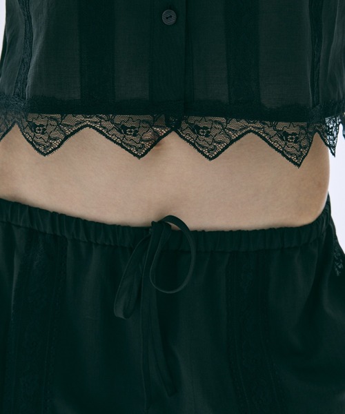 Mardi Mercredi(マルディメクルディ)の「SHEER COTTON PANTS LACE / シアー コットン パンツ レース(その他パンツ・レディース・クリーム/ブラック・FREE)」の4枚目の写真