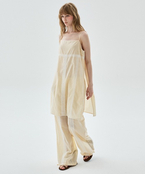 Mardi Mercredi(マルディメクルディ)の「SHEER COTTON PANTS LACE / シアー コットン パンツ レース(その他パンツ・レディース・クリーム/ブラック・FREE)」の10枚目の写真