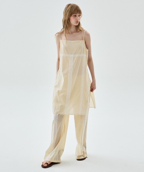 Mardi Mercredi(マルディメクルディ)の「SHEER COTTON PANTS LACE / シアー コットン パンツ レース(その他パンツ・レディース・クリーム/ブラック・FREE)」の9枚目の写真