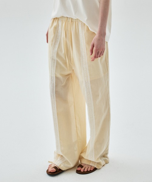 Mardi Mercredi(マルディメクルディ)の「SHEER COTTON PANTS LACE / シアー コットン パンツ レース(その他パンツ・レディース・クリーム/ブラック・FREE)」の11枚目の写真