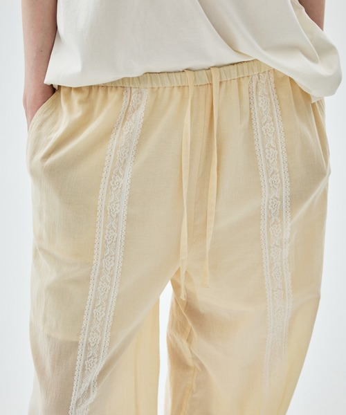 Mardi Mercredi(マルディメクルディ)の「SHEER COTTON PANTS LACE / シアー コットン パンツ レース(その他パンツ・レディース・クリーム/ブラック・FREE)」の13枚目の写真