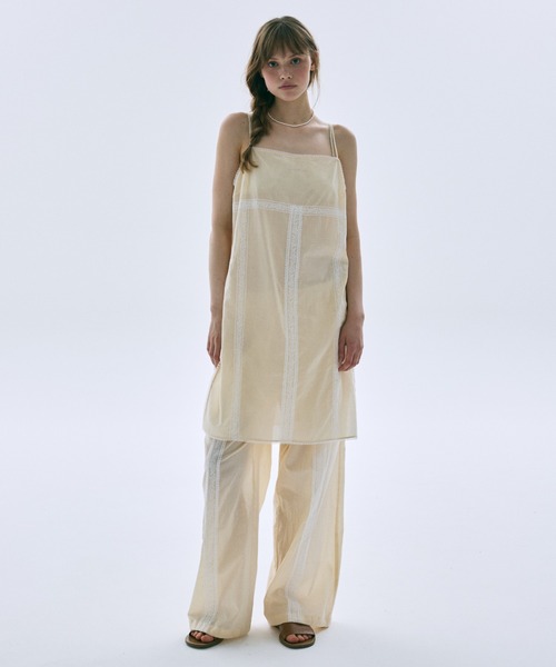 Mardi Mercredi(マルディメクルディ)の「SHEER COTTON PANTS LACE / シアー コットン パンツ レース(その他パンツ・レディース・クリーム/ブラック・FREE)」の16枚目の写真
