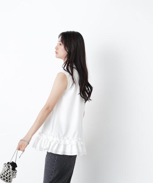 N.(N. Natural Beauty Basic)(エヌエヌナチュラルビューティーベーシック)の「フリルヘムシャツ(シャツ/ブラウス・レディース・ブラック/オフホワイト/ブラウン・フリ-)」の16枚目の写真
