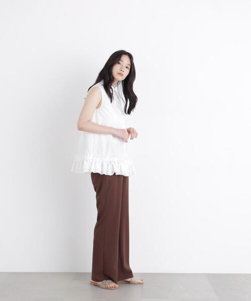 N.(N. Natural Beauty Basic)(エヌエヌナチュラルビューティーベーシック)の「フリルヘムシャツ(シャツ/ブラウス・レディース・ブラック/オフホワイト/ブラウン・フリ-)」の22枚目の写真