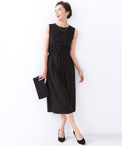 BEAMS LIGHTS Women's（ビームスライツ ウィメンズ）の「BEAMS LIGHTS / 切替ガウチョ オールインワン（つなぎ/オールインワン・レディース・ブラック/ネイビー・38/36/40）」の2枚目の写真