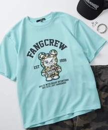 【82】ストリート ベアー グラフィックプリント ポンチ クルーネックＴシャツ/接触冷感/吸水速乾/ユニセックス/レディース/メンズ