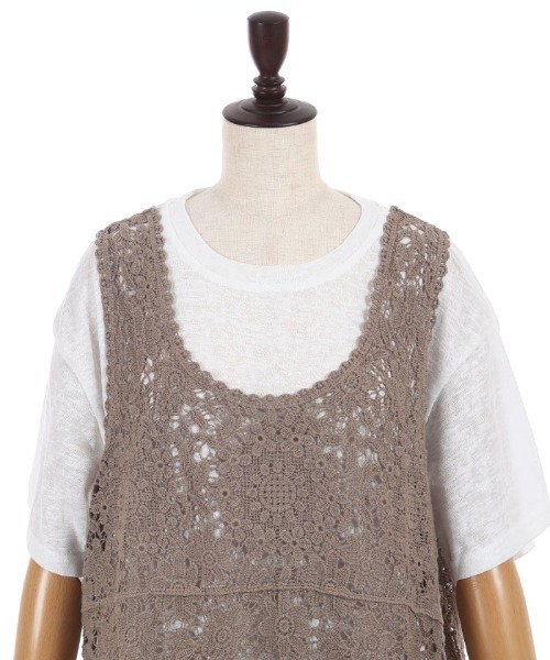 axes femme(アクシーズファム)の「レイヤードプルオーバー(Tシャツ/カットソー・レディース・グレー/モカ・FREE)」の12枚目の写真