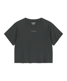 OFFGRID（オフグリッド）の「Wブリジェックスエアロクールクロップ半袖Tシャツ-チャコール（Tシャツ/カットソー）」