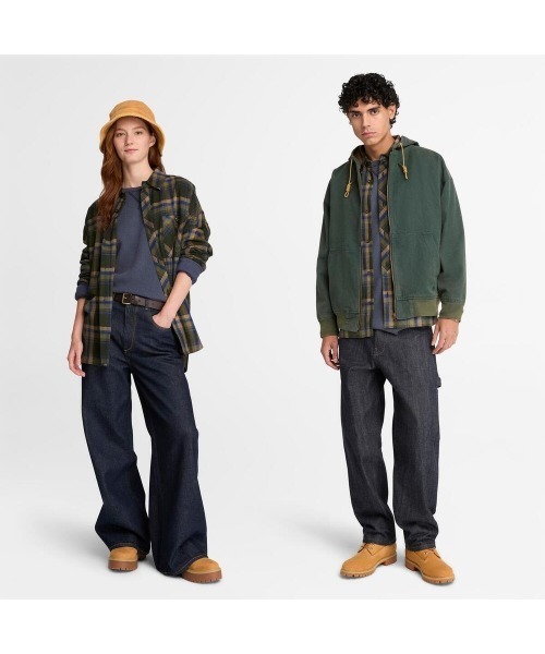 Timberland(ティンバーランド)の「フランネル ヤーンダイ シャツ ユニセックス(シャツ/ブラウス・メンズ・ライトカーキ・LARGE/X-LARGE)」の2枚目の写真