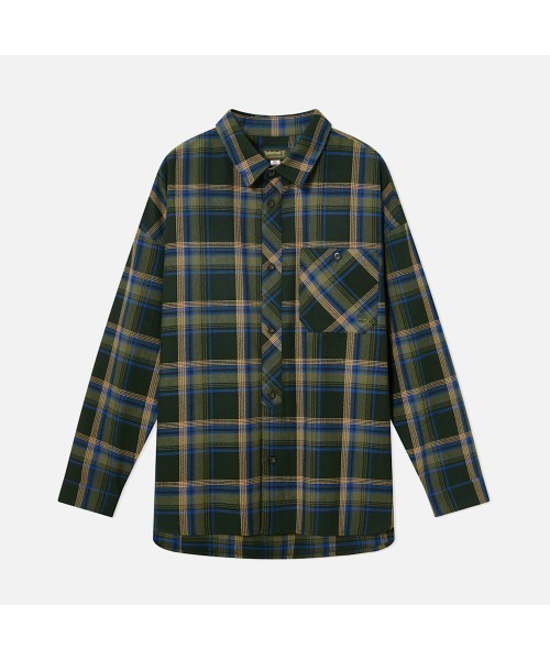 Timberland(ティンバーランド)の「フランネル ヤーンダイ シャツ ユニセックス(シャツ/ブラウス・メンズ・ライトカーキ・LARGE/X-LARGE)」の5枚目の写真
