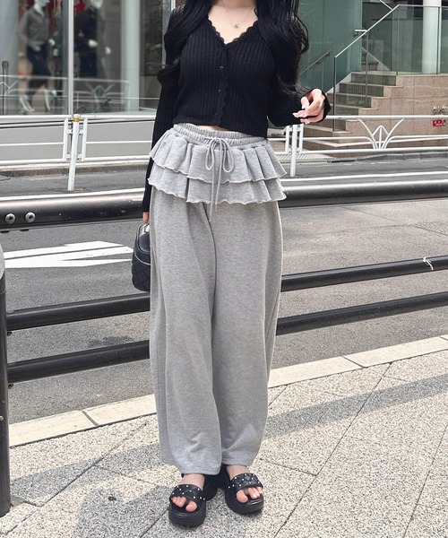INGNI（イング）の「ラメシアーニットカーディガン（カーディガン/ボレロ・レディース・ピンク/オフホワイト/ブラック・M）」の15枚目の写真