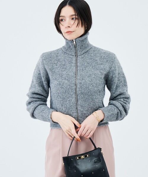 NOLLEY’S（ノーリーズ）の「【WEB限定】【Tricots Jean Marc】GLENDALE（カーディガン/ボレロ・レディース・ネイビー/グレー・FREE）」の2枚目の写真