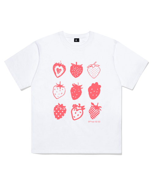 PAGESIISII（ページシシ）の「ストロベリーキューブプリンティング半袖Tシャツホワイト（Tシャツ/カットソー・レディース・その他・SMALL/MEDIUM/LARGE）」の4枚目の写真