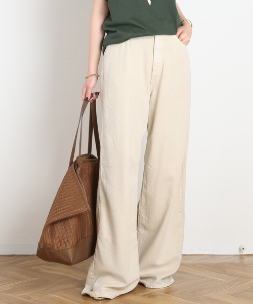 AP STUDIO(エーピーストゥディオ)の「【ICON DENIM/アイコンデニム】DEBBY DENIM(DESERT)(デニムパンツ・レディース・ベージュ・27/26/25/24)」の1枚目の写真