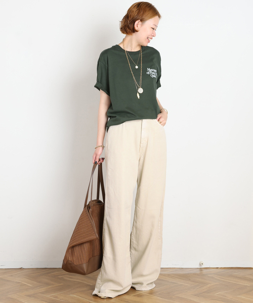 AP STUDIO(エーピーストゥディオ)の「【ICON DENIM/アイコンデニム】DEBBY DENIM(DESERT)(デニムパンツ・レディース・ベージュ・27/26/25/24)」の4枚目の写真