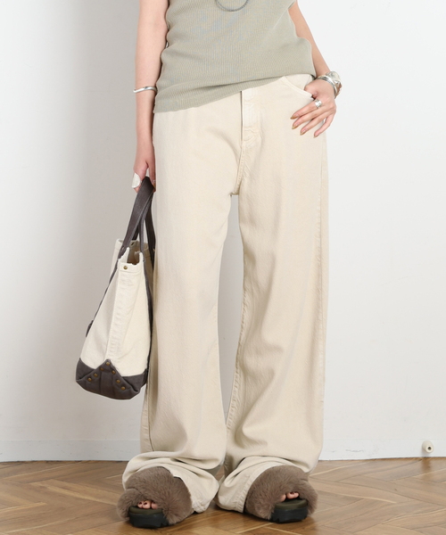 AP STUDIO(エーピーストゥディオ)の「【ICON DENIM/アイコンデニム】DEBBY DENIM(DESERT)(デニムパンツ・レディース・ベージュ・27/26/25/24)」の7枚目の写真
