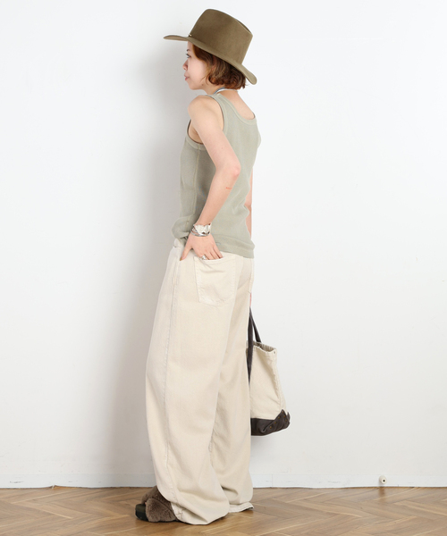 AP STUDIO(エーピーストゥディオ)の「【ICON DENIM/アイコンデニム】DEBBY DENIM(DESERT)(デニムパンツ・レディース・ベージュ・27/26/25/24)」の11枚目の写真