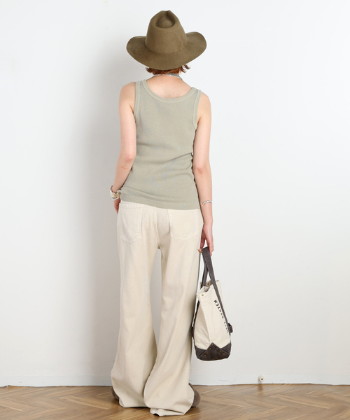 AP STUDIO(エーピーストゥディオ)の「【ICON DENIM/アイコンデニム】DEBBY DENIM(DESERT)(デニムパンツ・レディース・ベージュ・27/26/25/24)」の12枚目の写真