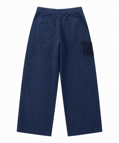 FreeZone(フリーゾーン)の「アシンメトリージップデザインワイドパンツ(チノパンツ・メンズ・ブルー・S/M/L)」の16枚目の写真