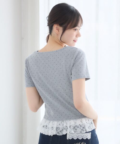 ems excite(エムズエキサイト)の「裾レースドッキングカットソー(Tシャツ/カットソー・レディース・グレー系その他/ブラック系その他4/ホワイト系その他・FREE)」の20枚目の写真