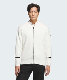 防風性に優れた裏地付きフルジップ ニットセーター【adidas Golf/アディダスゴルフ】