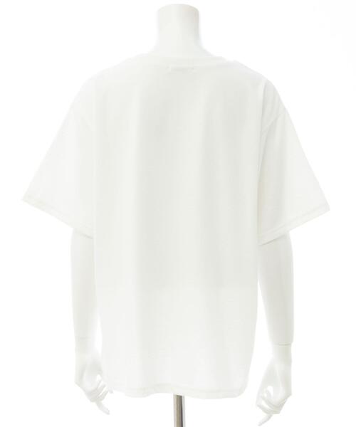 INGNI(イング)の「転写フォトTシャツ(Tシャツ/カットソー・レディース・ホワイト×ブルー/ホワイト×ピンク/グレー系5・M)」の5枚目の写真
