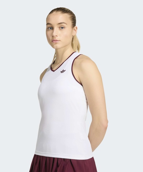adidas(アディダス)の「テニス クラシック タンクトップ / アディダス adidas(タンクトップ・レディース・ホワイト・XX-LARGE/LARGE/MEDIUM/SMALL/X-LARGE)」の3枚目の写真