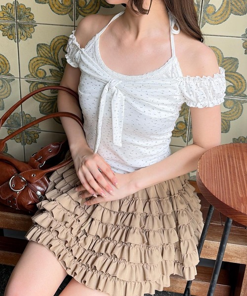 frunco(フランコ)の「【ZOZOTOWN限定】フロントリボン花柄レーストップス(Tシャツ/カットソー・レディース・ホワイト/ブルー/グレー・FREE)」の19枚目の写真