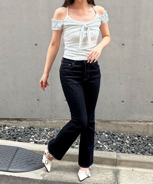 frunco(フランコ)の「【ZOZOTOWN限定】フロントリボン花柄レーストップス(Tシャツ/カットソー・レディース・ホワイト/ブルー/グレー・FREE)」の16枚目の写真