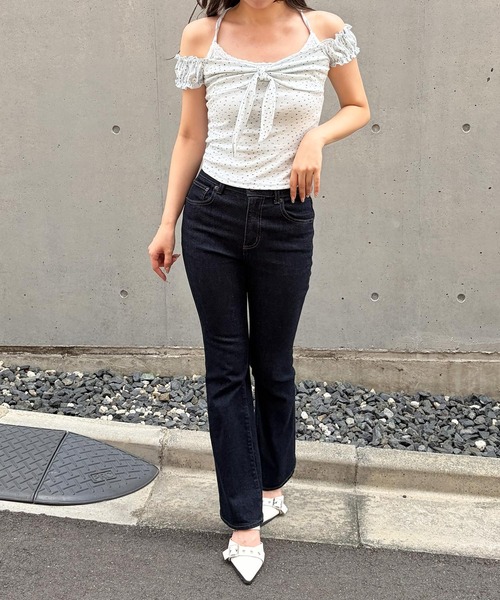 frunco(フランコ)の「【ZOZOTOWN限定】フロントリボン花柄レーストップス(Tシャツ/カットソー・レディース・ホワイト/ブルー/グレー・FREE)」の15枚目の写真