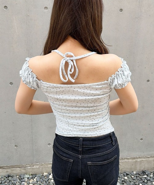 frunco(フランコ)の「【ZOZOTOWN限定】フロントリボン花柄レーストップス(Tシャツ/カットソー・レディース・ホワイト/ブルー/グレー・FREE)」の13枚目の写真