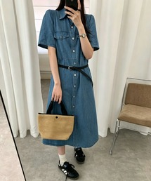 デニムシャツワンピース