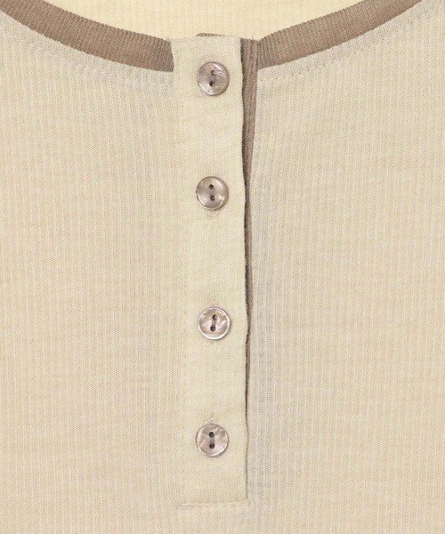 GEORGE'S(ジョージズ)の「レイヤードヘンリーネックT(Tシャツ/カットソー・レディース・ベージュ系その他/ブラウン系その他/グレー系その他・FREE)」の11枚目の写真