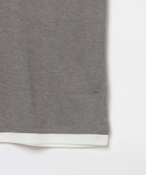 GEORGE'S(ジョージズ)の「レイヤードヘンリーネックT(Tシャツ/カットソー・レディース・ベージュ系その他/ブラウン系その他/グレー系その他・FREE)」の9枚目の写真